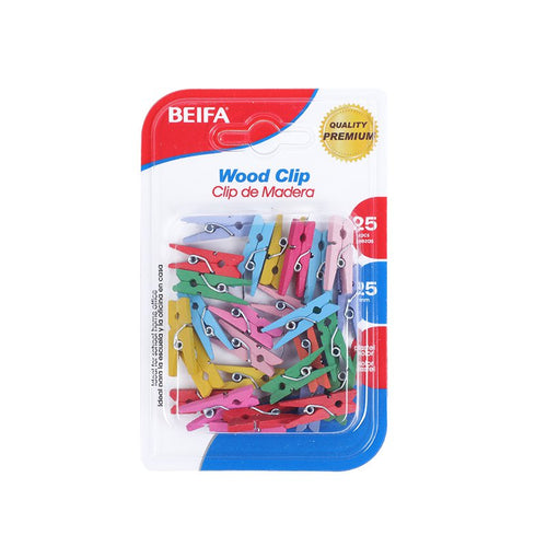 25MM  Colored Wooden Clip