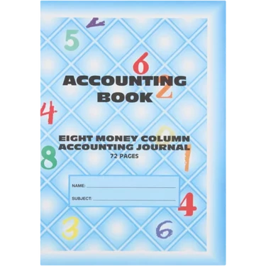 A4 Eight Money Column Accounting Journal Book 72 Page