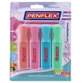 Penflex Higlo Pastel Highlighters 4 Pack