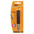 BIC Clic Black Ball Pens 2 Pack 1.0mm