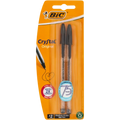 BIC Crystal Black Xtra Life Medium Ball Pen 1.0mm 2 Pack