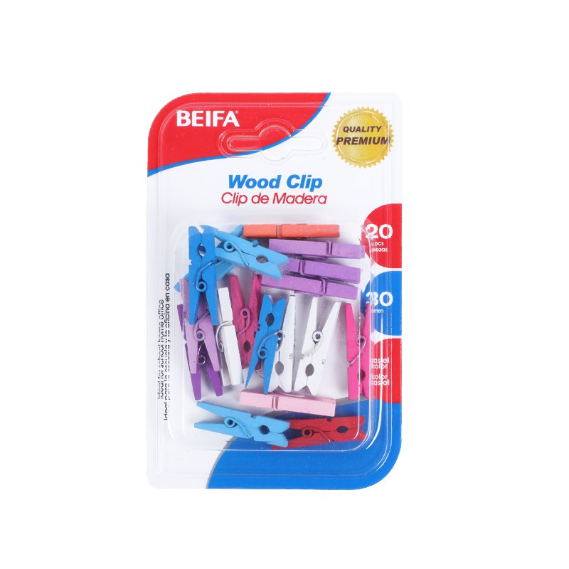 30MM  Colored Wooden Clip