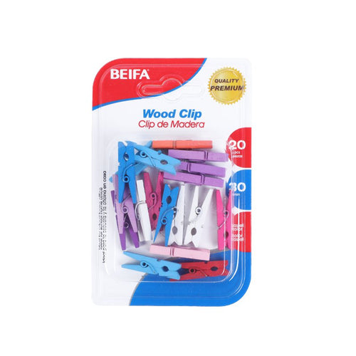 30MM  Colored Wooden Clip