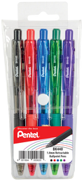Pentel Ballpoint Pen 1.0mm Assorted BK440 Set of 5