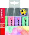 Stabilo Boss Highlighter Assorted Pastel Colours Set of 4