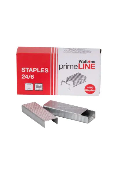 Waltons Primeline Staples 6mm 24/6 No 0246 Box of 1000 (Each)