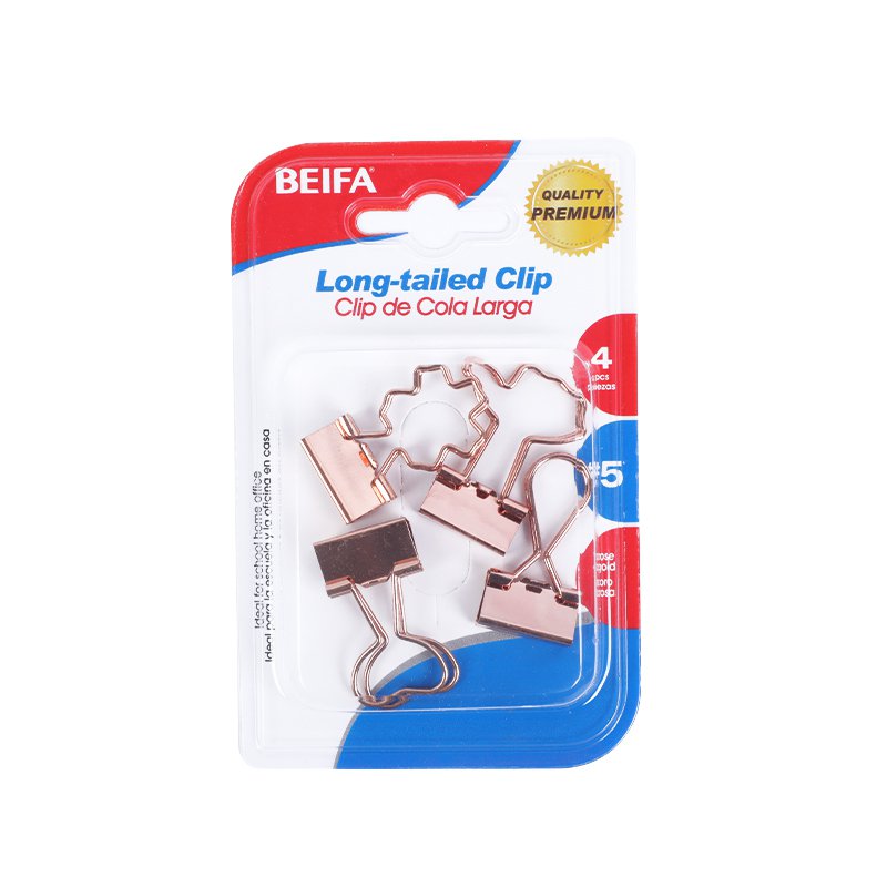 Rose Gold #5 Odd-shaped Long Tail Clip